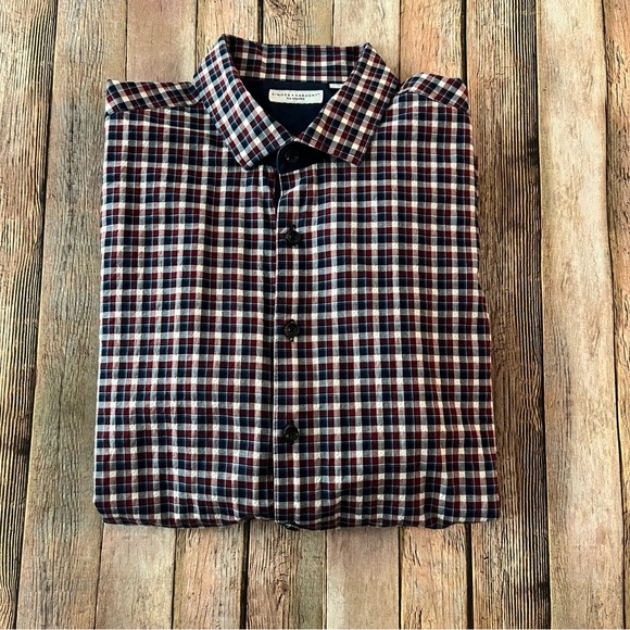 Singer Sargent mens long sleeve casual plaid button down shirt | size large - Picture 4 of 10